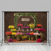 Lofaris Sweet Flower Shop Wooden Outdoor Wedding Backdrop