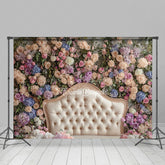 Lofaris Sweet Fresh Flowers Photography Headboard Backdrop