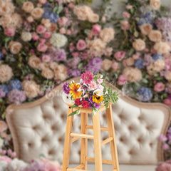 Lofaris Sweet Fresh Flowers Photography Headboard Backdrop