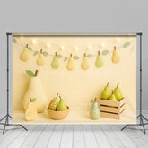 Lofaris Sweet Fresh Pears Lights Photo Cake Smash Backdrop