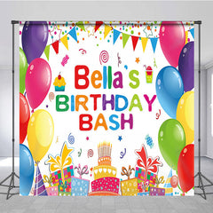 Lofaris Sweet Gift Balloon Flags Custom Birthday Backdrop