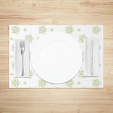 Lofaris Sweet Green Boho Floral Placemats Set of 4 Repeating Flower Pattern for Farmhouse Kitchen Table Decor