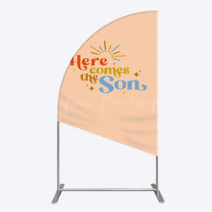 Lofaris Sweet Here Comes The Sun Baby Shower Half Moon Arch Backdrop