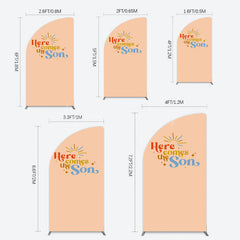 Lofaris Sweet Here Comes The Sun Baby Shower Half Moon Arch Backdrop