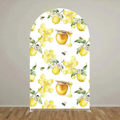 Lofaris Sweet Honey Bee Baby Shower Backdrop On The Way Gender Reveal Decor Spring Themed Photo Arch