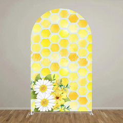 Lofaris Sweet Honey Bee Baby Shower Backdrop On The Way Gender Reveal Decor Spring Themed Photo Arch