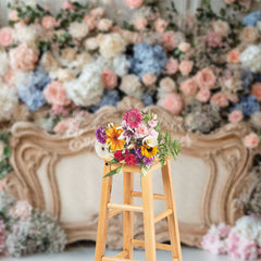 Lofaris Sweet Hydrangea Fresh Photography Headboard Backdrop