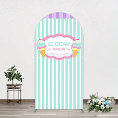 Lofaris Sweet Ice Cream Parlor Happy Birthday Arch Backdrop