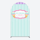 Lofaris Sweet Ice Cream Parlor Happy Birthday Arch Backdrop