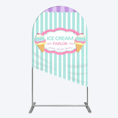 Lofaris Sweet Ice Cream Parlor Happy Birthday Arch Backdrop