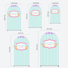Lofaris Sweet Ice Cream Parlor Happy Birthday Arch Backdrop