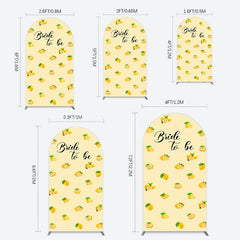 Lofaris Sweet Lemons Bride To Be Celebration Arch Backdrop