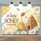 Lofaris Sweet Little Honey Cabin Floral Baby Shower Backdrop