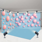 Lofaris Sweet Macaron Color Scheme Bubbles Room Set Backdrop