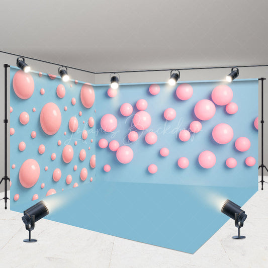 Lofaris Sweet Macaron Color Scheme Bubbles Room Set Backdrop