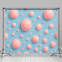 Lofaris Sweet Macaron Color Scheme Bubbles Room Set Backdrop