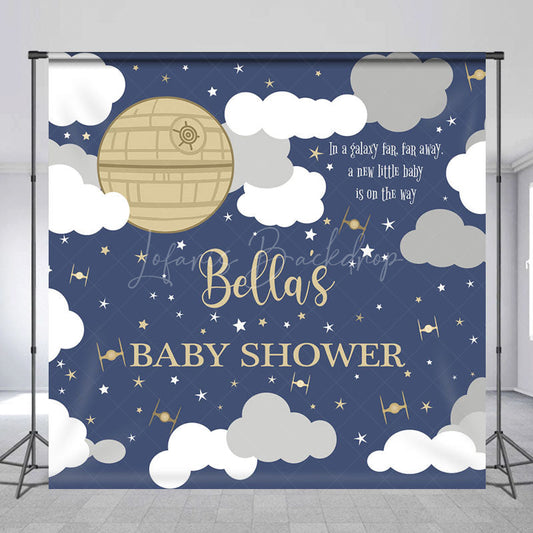 Lofaris Sweet Moonlight Night Custom Baby Shower Backdrop
