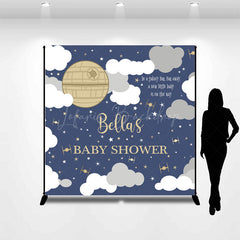 Lofaris Sweet Moonlight Night Custom Baby Shower Backdrop