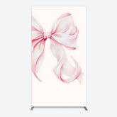 Lofaris Sweet Pink Bow Simple Happy Birthday Rectangle Backdrop