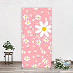 Lofaris Sweet Pink Daisy Cute Happy Birthday Rectangle Backdrop