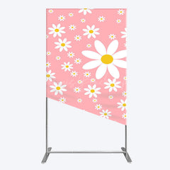 Lofaris Sweet Pink Daisy Cute Happy Birthday Rectangle Backdrop