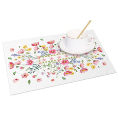 Lofaris Sweet Pink Floral Spring Fresh Set of 4 Placemats