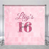 Lofaris Sweet Pink Glitter Bokeh Custom Birthday Backdrop