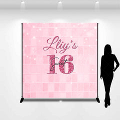Lofaris Sweet Pink Glitter Bokeh Custom Birthday Backdrop