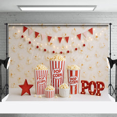 Lofaris Sweet Popcorn Wall Lights Photo Cake Smash Backdrop
