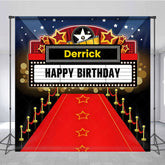 Lofaris Sweet Red Carpet Movies Custom Birthday Backdrop
