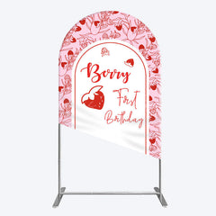 Lofaris Sweet Strawberry Cute First Birthday Arch Backdrop