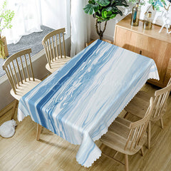 Lofaris Sweet Summer Tablecloth with Blue Ocean Vibe for Coastal Beach House and Under the Sea Party Decor