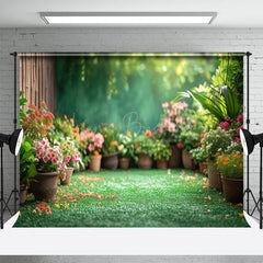 Lofaris Sweet Sunshine Floral Backyard Bokeh Spring Backdrop