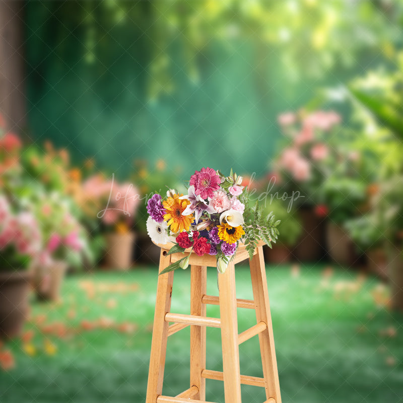 Lofaris Sweet Sunshine Floral Backyard Bokeh Spring Backdrop