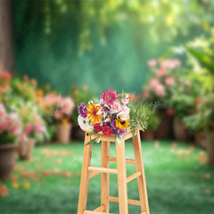 Lofaris Sweet Sunshine Floral Backyard Bokeh Spring Backdrop