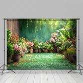 Lofaris Sweet Sunshine Floral Backyard Bokeh Spring Backdrop