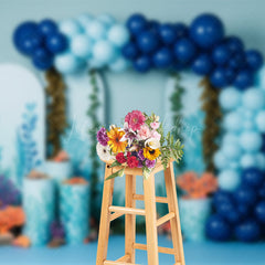 Lofaris Sweet Under The Sea Balloons Cake Smash Backdrop