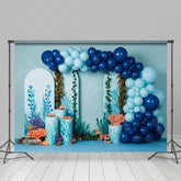 Lofaris Sweet Under The Sea Balloons Cake Smash Backdrop