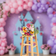 Lofaris Sweet Warm Color Balloon Floral Wedding Backdrop