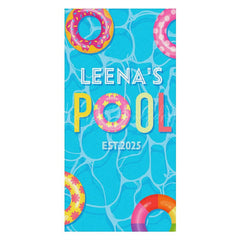 Lofaris Swimming Pool Donuts Custom Est Name Beach Towel