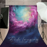 Lofaris Swirl Purple Blue Yellow Painterly Sweep Backdrop