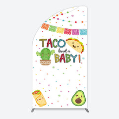 Lofaris Taco Bout A Baby White Gender Reveal Arch Backdrop