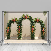 Lofaris Te Fiti Hawaii Plants Arch Door Cake Smash Backdrop