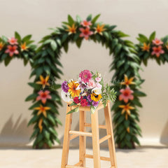 Lofaris Te Fiti Hawaii Plants Arch Door Cake Smash Backdrop