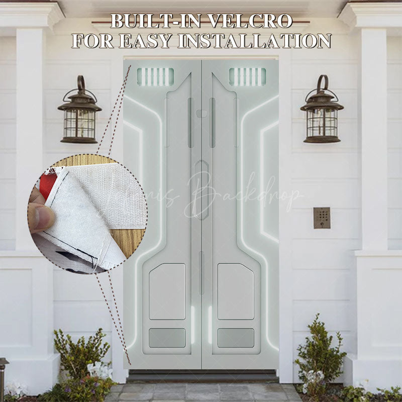 Lofaris Technological Space Capsule Bright Party Door Cover