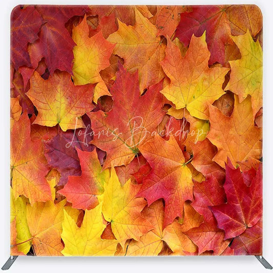 Lofaris Tension Fabric Backdrop Autumn Maple Leaves Fall Foliage Photo Background