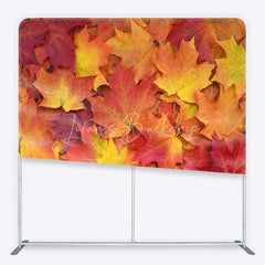 Lofaris Tension Fabric Backdrop Autumn Maple Leaves Fall Foliage Photo Background