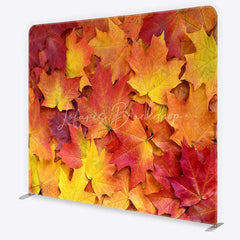 Lofaris Tension Fabric Backdrop Autumn Maple Leaves Fall Foliage Photo Background