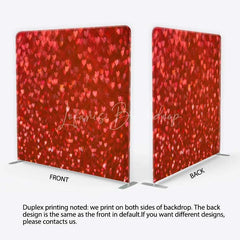 Lofaris Tension Fabric Backdrop Red Heart Bokeh Glitter Romantic Valentine Love Pillowcase Background Wedding Anniversary Decor
