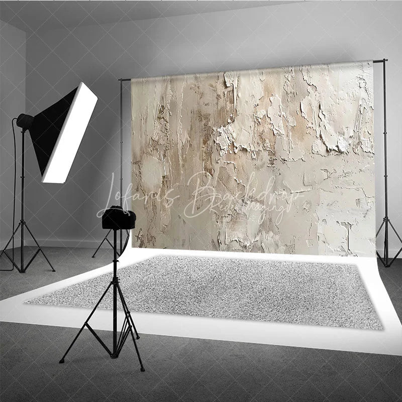 Lofaris Textured Abstract Cream Beige Photography Backdrop Modern Minimalist Studio Prop for Portrait and Product